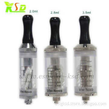 nice looking for vivi nova atomizer, black drip tip and clear tank